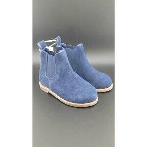 Janie & Jack Kids Suede Chelsea Boot Size 5 Connor Navy